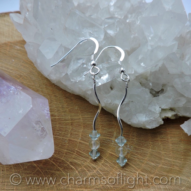 Blue Topaz Silver Earrings